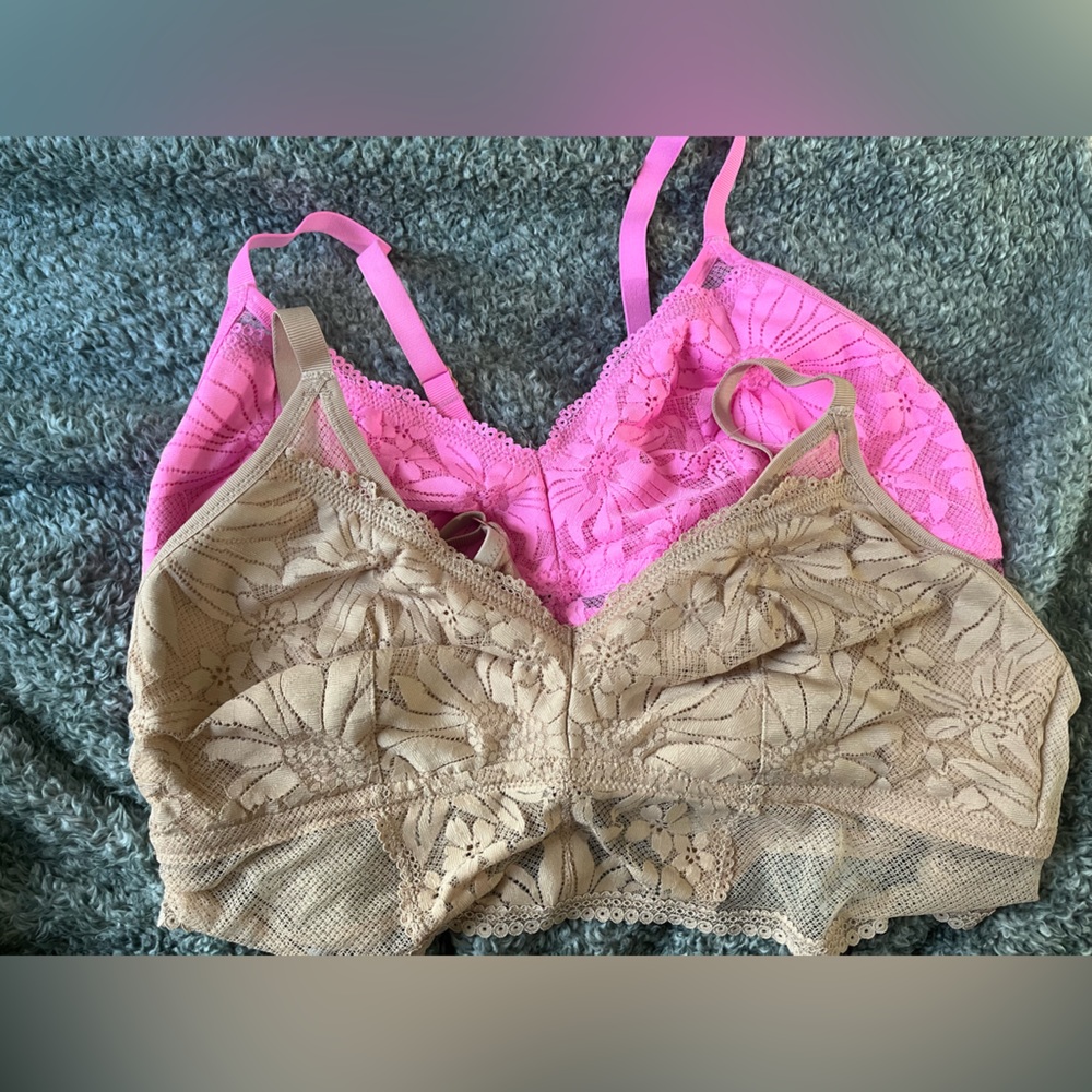 Long Line Lace Bralette Sold Together